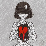 "BROKEN" B&W DOODLE